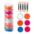 thumbnail image 1 of 6 Color Neon Nail Skin Glitter Pearl Powder Cans Equipped With Cotton Swabs, 1 of 1