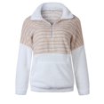 thumbnail image 3 of Sudadera de forro polar con cremallera de manga larga para mujer, 3 of 5
