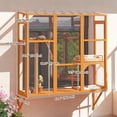 thumbnail image 3 of PawHut Catio Outdoor, Cat Window Box Enclosure for 2-3 Large Cats, Orange, 3 of 10