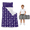 Purple & White, variant on Kainsy Duckbe Toddler Nap Mat for Daycare, Personalized Kids Sleeping Bag with Pillow and Blanket, Portable Kindergarten Nap Mat with Custom Name, Preschool Travel Camping, Light Pink & Grey