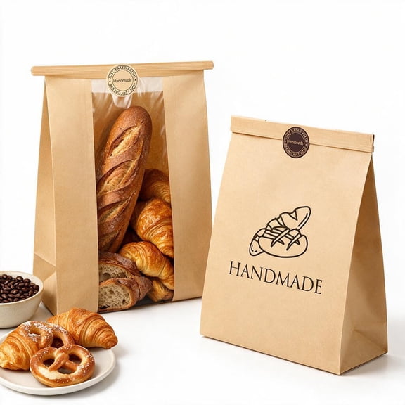45 Count Disposable Storage Bags with Tin Ties for Homemade Bread, Cookies and Snacks