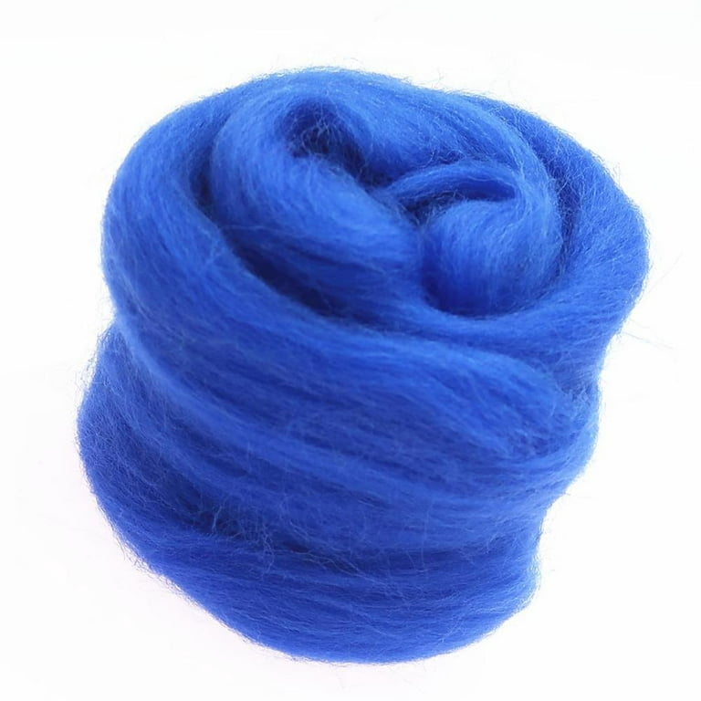Ice Blue Wool Roving for Needle Felting, Wet Felting, Spinning, Dyed  Felting Wool, Light Blue, Fiber Art Supplies 