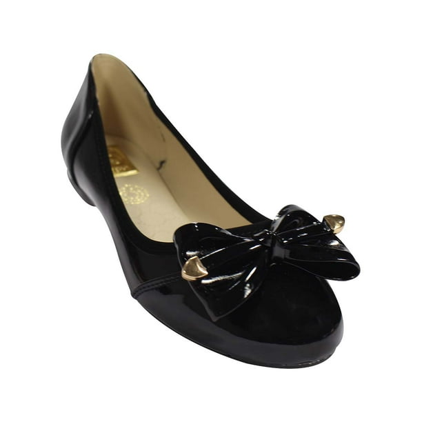FLAT BALERINA CASUAL LEON MUJER NEGRO CHAROL 361 LEON 361p