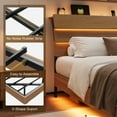 thumbnail image 4 of Einhomn Floating Bed Frame Queen Size with Storage Headboard, LED Lights and Charging Station, No Box Spring Needed, 4 of 8