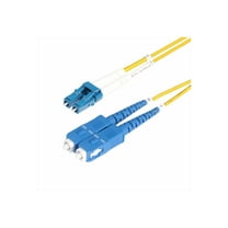 StarTech 1m 3.3ft LC to SC UPC OS2 Single Mode Duplex Fiber Optic Cable 9/125 100G Low Insertion Loss LSZH Fiber Jumper Cord