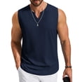thumbnail image 2 of COOFANDY Mens Knit Tank Tops Casual V Neck Sleeveless Shirts Breathable Tank Top Muscle Shirts, 2 of 6