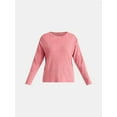 thumbnail image 5 of Time and Tru Women's Boxy Thermal Tee with Long Sleeves, Sizes XS-XXXL, 5 of 5
