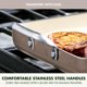 thumbnail image 4 of Greenpan Plancha De Doble Quemador De 18.0 X 11.0 In, Anodizado Duro, Cerámica Saludable, Antiadherente, Sin Pfas, Mangos De Acero Inoxidable, Cocina En Estufa, Apta Para Lavavajillas, Horno Y Parrill, 4 of 5