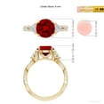thumbnail image 5 of ANGARA 3 Stone Lab Grown 2.1 Ct Ruby & Trillion Diamond Engagement Ring for Women in 14K Yellow Gold (Size-8mm) | July Birthstone, Anniversary, Jewelry Gift for Women | Lab-Grown Ruby Ring, 5 of 8