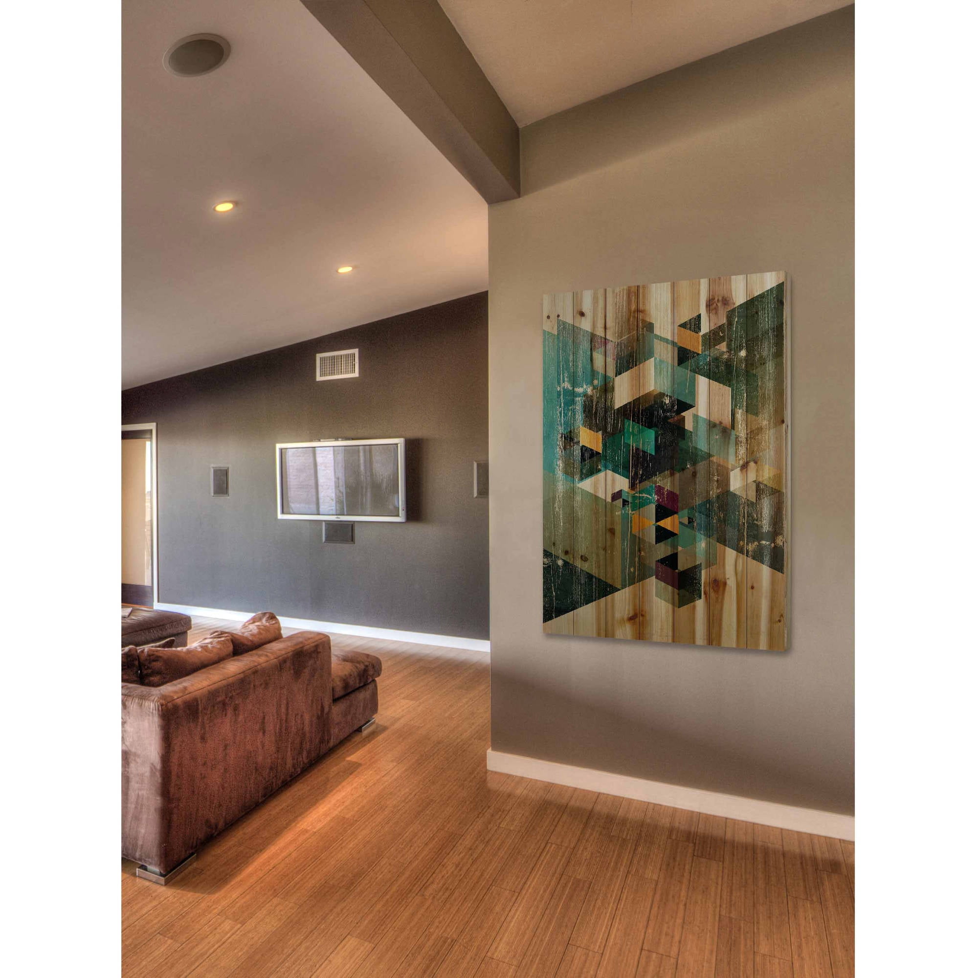 Marmont Hill - "Dimensional Jenga" Painting Print on Natural Pine Wood