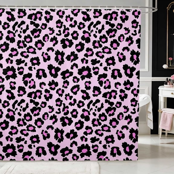 Erosebridal Pastel Satin Bow Ribbon Shower Curtain 72Wx72L for Girls, Romantic Floral Print Waterproof Bathroom Curtain