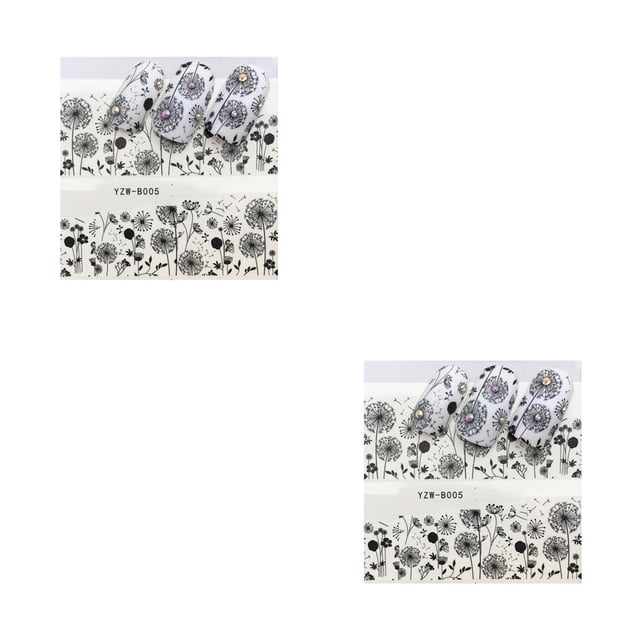 Minnieouse Multi patrón de dibujos animados Animal Nails Art Sticker 3D Nail Wrap Sticker Tips DIY Manicura Stickers Tool YZW-B005 2piezas Minnieouse CBP054196