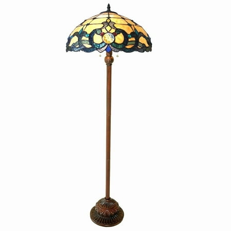 - Chloe Tiffany Style Victorian Design 2-light Antique Bronze Floor Lamp