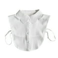 thumbnail image 2 of harmtty Women Lace Fake White Black Shirt Botton Collar Detachable Blouse Accessory, 2 of 8