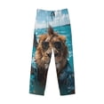 thumbnail image 6 of Daiia Hawaiian Swimming Lion Men's Sleep Pant with Pockets and Drawstring,Pajama Pants-Medium, 6 of 9