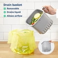 thumbnail image 5 of Kitchen Compost Bin [2.6L / 0.69 GAL] – Filter-Free, Odor-Tight Countertop Food Waste Pail with Handles (Made in Korea, Gray), 5 of 7