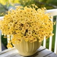 thumbnail image 4 of 1 Pc Artificial Flowers UV Resistant Outdoor Plants No Fade Faux Plastic Shrubs Fake Silk Flowers Window Box Garden Porch Home Decoration, 7.87x13.78 Inch, B, 4 of 9