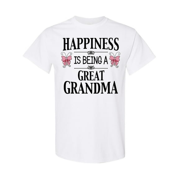 Inktastic Happiness is Being a Great Grandma with Butterflies T-Shirt