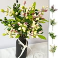 thumbnail image 1 of Rama de Olivo de Frutos Rojos Artificiales - Tallo floral fiestero realista, 39 cm de plástico realista púrpura, rojo verde blanco, acento de arreglo doméstico duradero, 1 of 6
