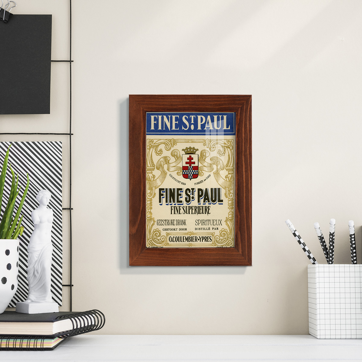 Fine St. Paul -Framed Print w/glass-Chestnut