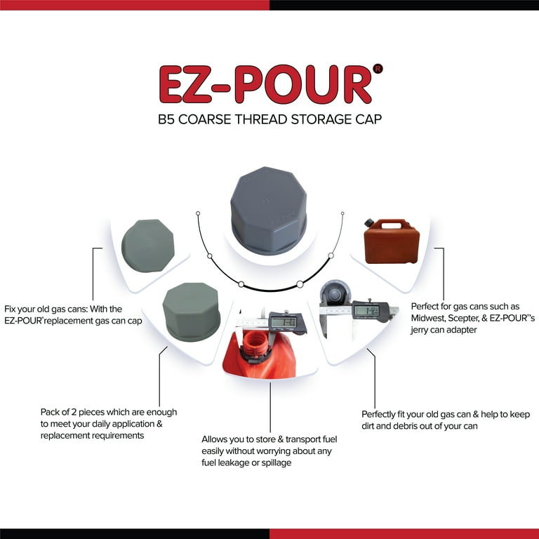 EZ-POUR® Solid Gray Replacement Cap for Wedco, Teepee Water and
