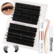 thumbnail image 1 of Vznffur Kit de extensión de pestañas esponjosas, 280 piezas, kit de extensión de pestañas gruesas 60D 80D mezcla de 0.394-0.709 in de volumen, kit de pestañas con unión de pestañas y pinzas de pestaña, 1 of 4