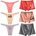 thumbnail image 2 of Ropa interior para parejas, ropa interior de Hello Kitty para mujer, pantalones de cintura baja con tanga de color liso y dibujos animados, accesorios para niñas, 2 of 5