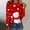 Red, variant on Jacenvly Workout Tops For Women Long Sleeve Christmas Snowman Print Womens Sweatshirts Crewneck Trendy Casual Soft Warmth Pullover Sweaters