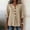Khaki, variant on Women's Casual 3/4 Sleeve Button Blouse Solid Color Top Pullover