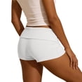 thumbnail image 5 of Cagogo Women High Waisted Stretch Shorts Casual Solid Basic Workout Shorts for Women Summer Lounge Running Beach Shorts Fashion Activewear, White L, 5 of 5