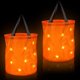thumbnail image 1 of 2 luces LED Bolsas de dulces de Halloween Bolsas de fiesta de Halloween iluminadas Cubo de regalo de suministros de Halloween para niños reutilizables multiusos (naranja), 1 of 5