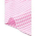 thumbnail image 5 of INSPIRE CHIC Women's Gingham Skirt Summer Casual Drawstring Waist Tiered Plaid A-Line Midi Skirts Light Pink M, 5 of 6