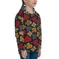 thumbnail image 3 of Lsque Vintage Card Patten Youth Hoodie Sweatshirt Pullover with Kangaroo Pocket Boys and Girls Hoodie Warm Hoodie for Kids-Large, 3 of 6