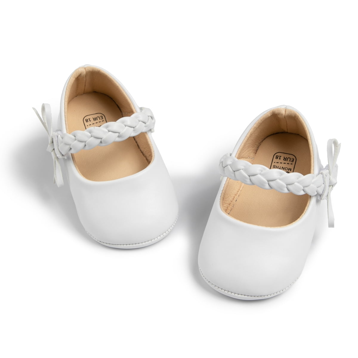 Bonario Baby Girls Dress Shoes Infant Mary Jane Flats Bowknot Soft Sole
