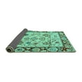 thumbnail image 2 of Ahgly Company Indoor Square Abstract Turquoise Blue Modern Area Rugs, 7' Square, 2 of 4