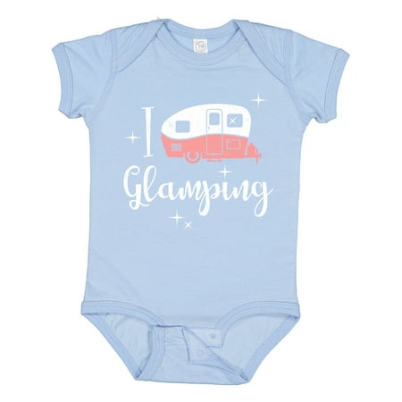 

Inktastic I Love Glamping Gift Baby Girl Bodysuit