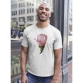 thumbnail image 2 of Cute Pink Magnolia Flower T-Shirt Men -Image by Shutterstock, Male 3X-Large, 2 of 4
