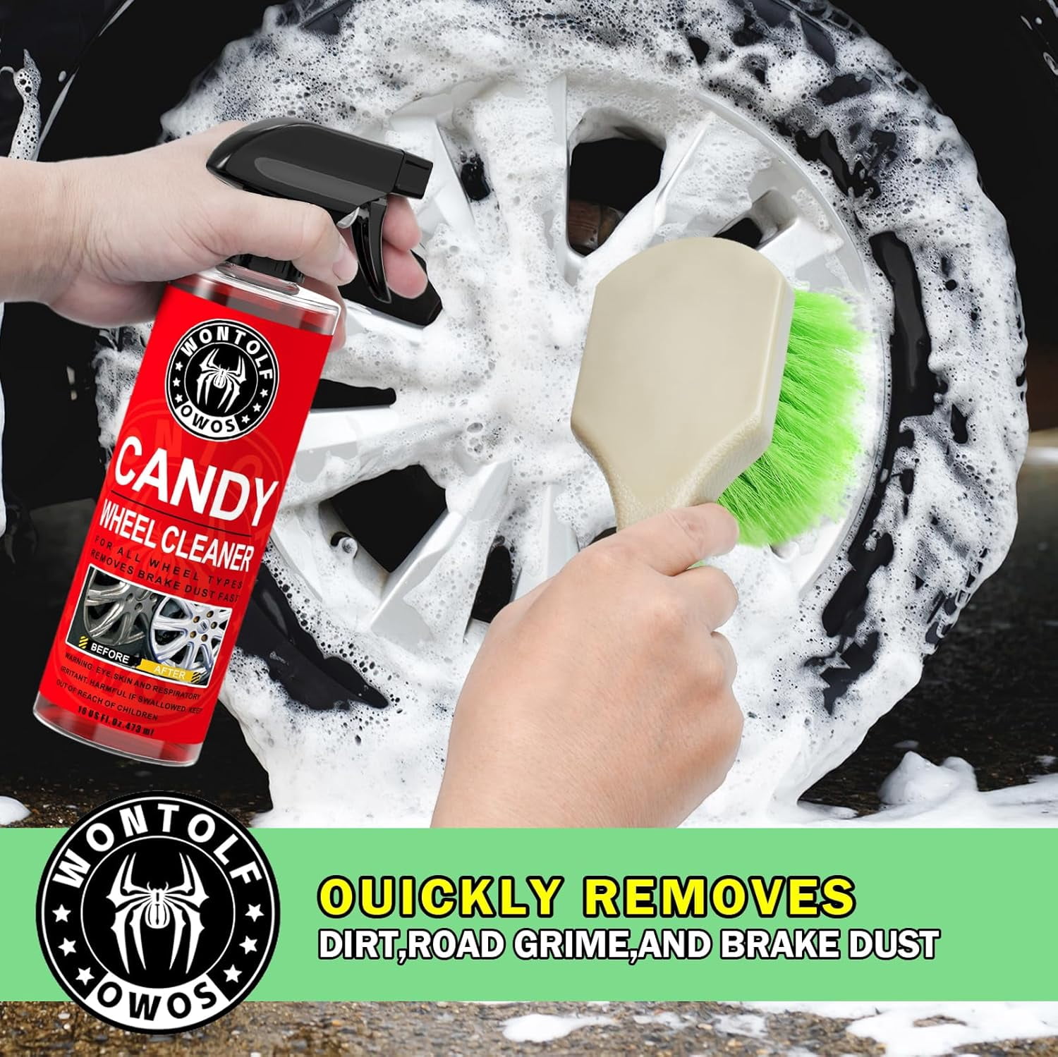 Wontolf CWK188 Car Wash Kit with Foam Gun, Car Wash Soap, Interior Detailer Cleaner, Wheel Cleaner, Car Care Cleaning Detailing Kit for Cars Trucks