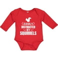 thumbnail image 3 of Inktastic Easily Distracted by Squirrels Boys or Girls Long Sleeve Baby Bodysuit, 3 of 5