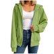 thumbnail image 2 of Neewe Hoodies Shirts for Women Early Fall Long Sleeve Tops Plain Outfits Tops Fashion Full Zip Tees 2025, 2 of 7