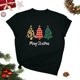 thumbnail image 2 of Fiudx Ofertas Del Día Blusa de Moda Informal con Cuello Redondo y Estampado Navideño para Mujer, 2 of 4