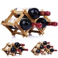 thumbnail image 2 of Wine Rack Foldable Wooden Creative Wine Holder Wine Storage Rack for Home, 2 of 8
