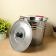 thumbnail image 4 of OUNONA Ash Bucket for Indoor Fireplace Round Stainless Steel Simple Style 1Pcs, 4 of 8