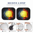 thumbnail image 6 of Naloa Tennis Ball In Fire And Water Print 2-Piece Windshield Sunshade,Foldable Car Front Window Sun Shades,for Most Sedans SUV Truck-Medium, 6 of 6