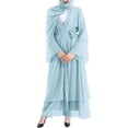 thumbnail image 2 of Abayas Robe Musulmane pour Femmes à Manches Longues Abaya Islamique Aïd Dubaï Caftan Robes Moyen-Orient Robe de Prière Robe en Mousseline, 2 of 7