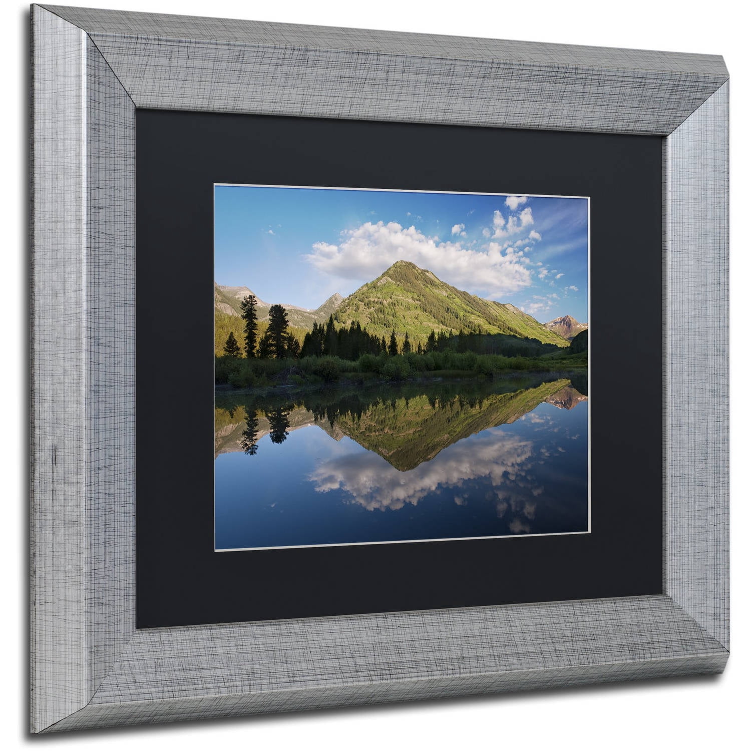 Trademark Fine Art 'Paradise Pond I' Canvas Art by Michael Blanchette Photography, Black Matte, Silver Frame