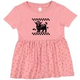 thumbnail image 3 of Inktastic Highland Cow Lover Checkered Girls Baby Dress, 3 of 5