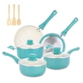thumbnail image 1 of M MELENTA Pots and Pans Set Nonstick, 11pcs Kitchen Cookware Sets Induction Cookware, Ceramic Non Stick Cooking Set, Stay Cool Handle & Bamboo Kitche, 1 of 6