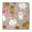 Pomeranian Dog and, variant on Poodle Dog and Footprint Square Fitted Tablecloth with Elastic Edge,Square Table Cover,Washable Elastic Table Cover for Home Kitchen Party Decor 34"x34"