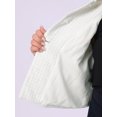 thumbnail image 5 of Blazer de cuadros de tweed para mujer Agnes Orinda, talla grande, de manga larga, con botones, elegante, chaqueta corta con bolsillos, 2X beige, 5 of 5